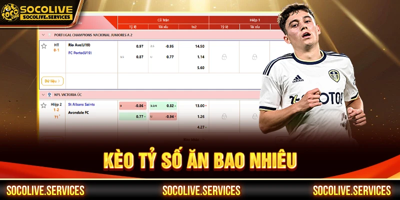 Kèo tỷ số ăn bao nhiêu
