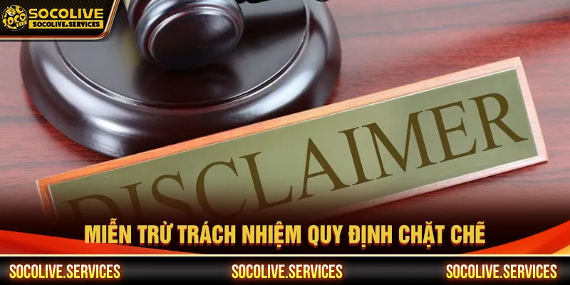 Miễn trừ trách nhiệm quy định chặt chẽ giới hạn pháp lý